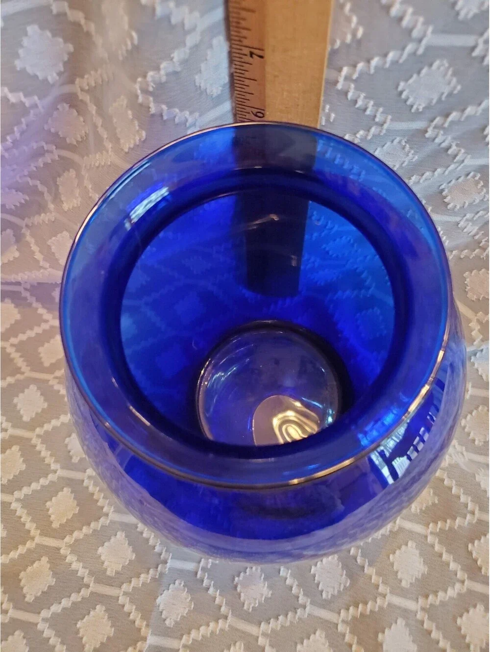 Vtg Blue Cobalt Vase